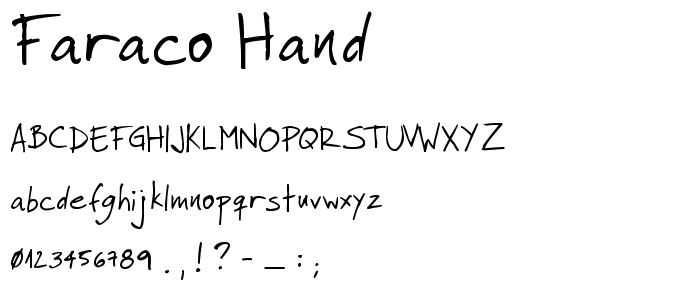 Faraco Hand font